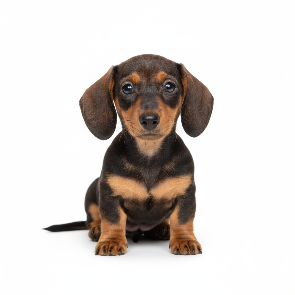 Dachshund sitting