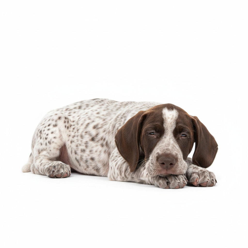 German Shorthaired Pointer relaxing