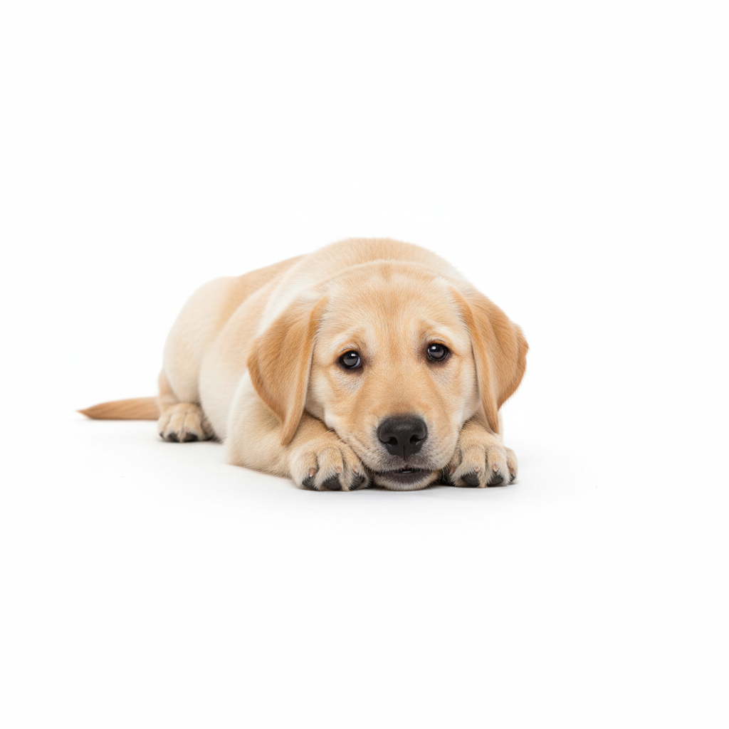Labrador Retriever lying down
