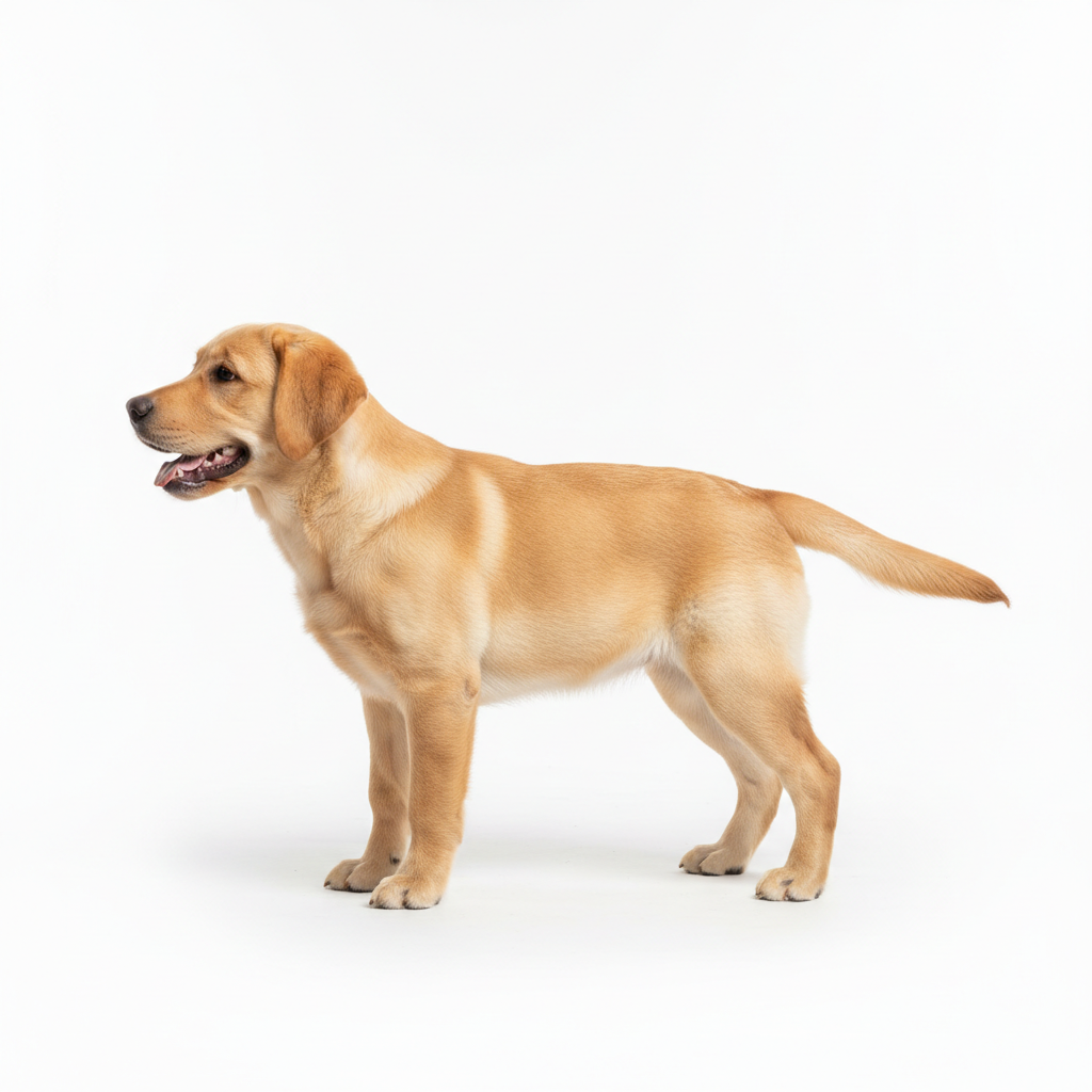 Labrador Retriever standing profile