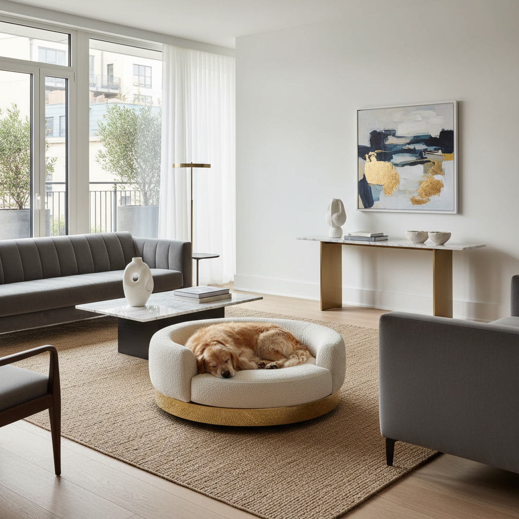 Luxury bed in elegant home