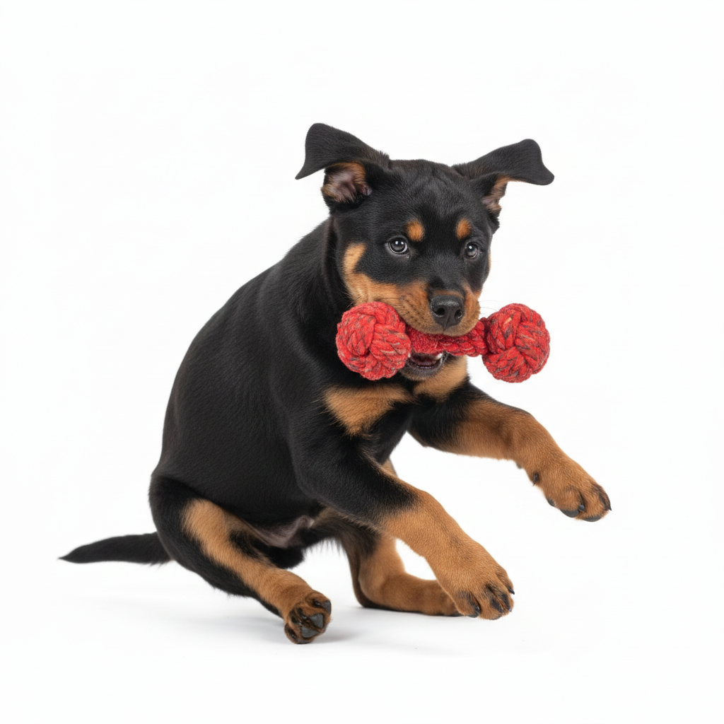Rottweiler playing