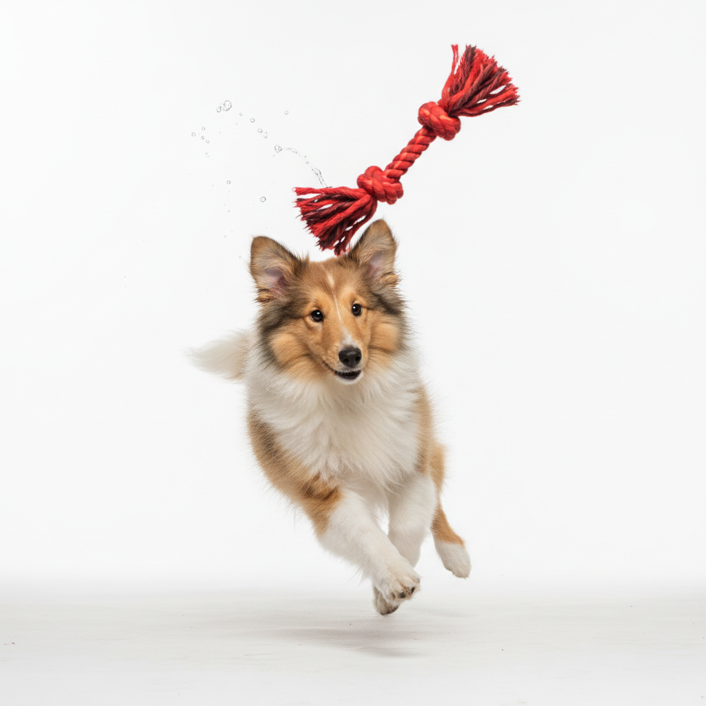 Shetland Sheepdog playing