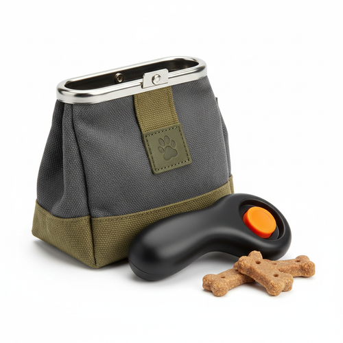 Training clicker and pouch detail